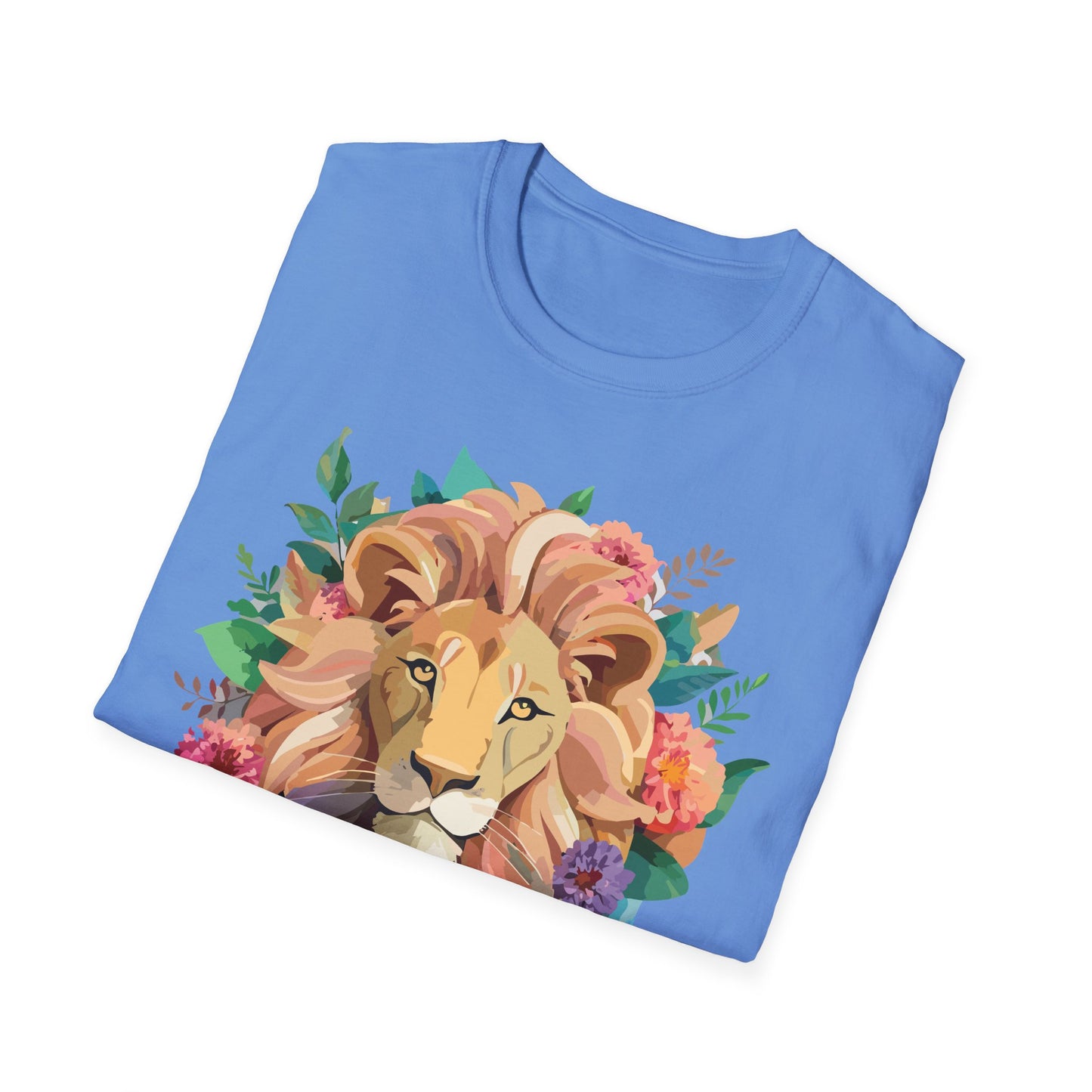 Lion Shirt, Shirt with Lion, Floral Lion Tee, Shirt with Animals