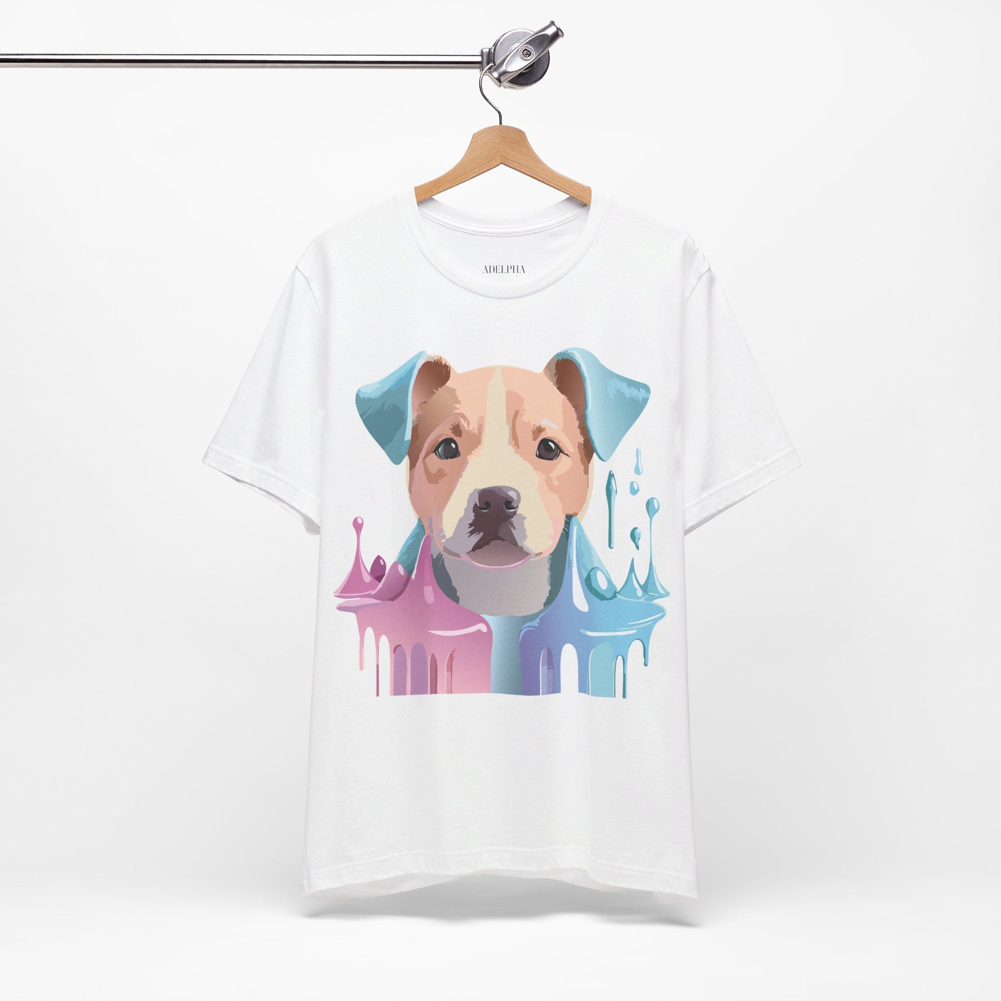 Natural Cotton Tee Shirt with Dog Printify