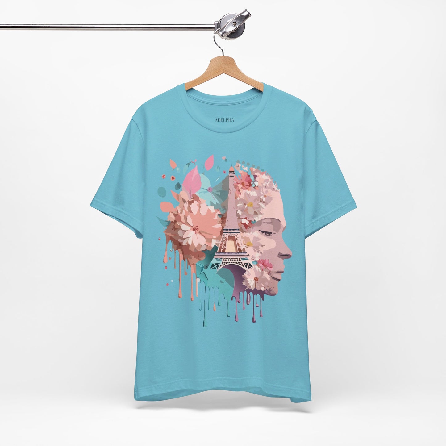Natural Cotton Tee Shirt - Beautiful Places Collection - Paris Printify