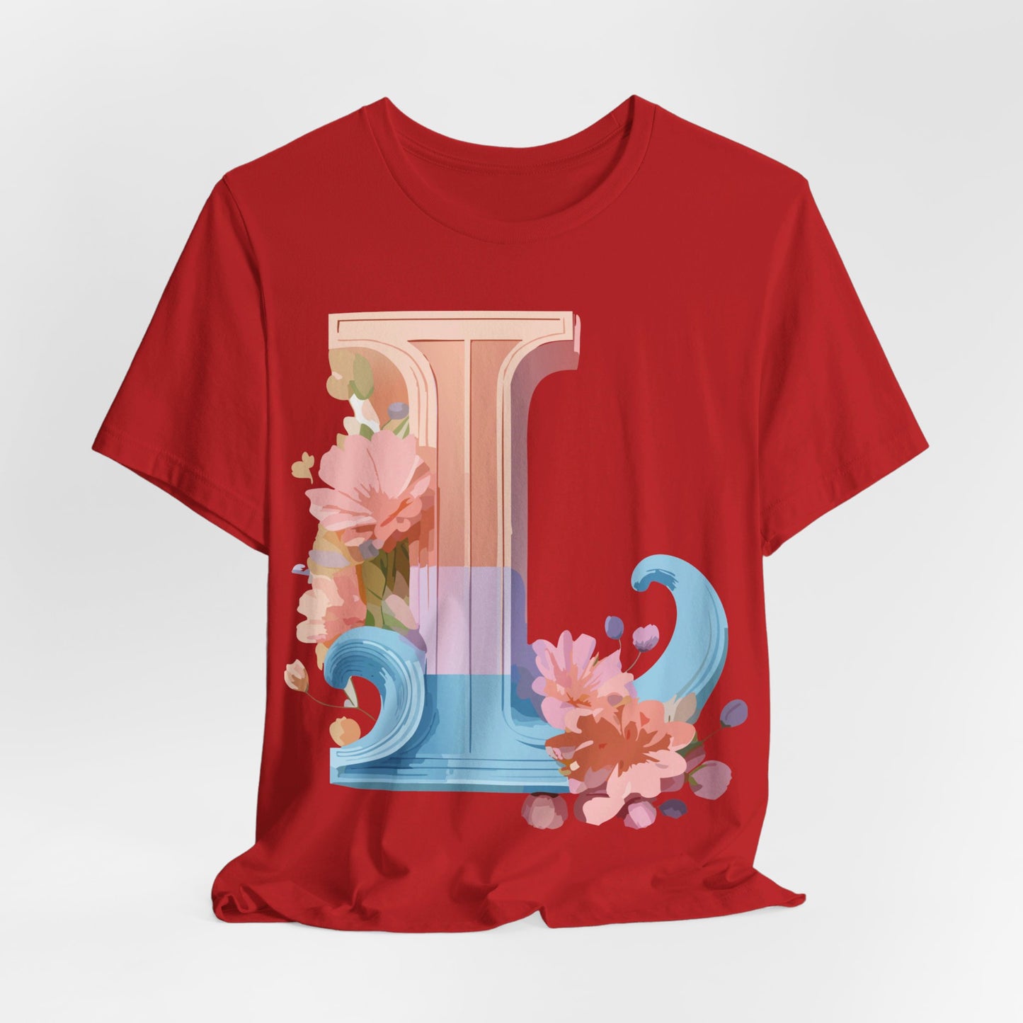 Natural Cotton Tee Shirt - Letters Collection - L Printify