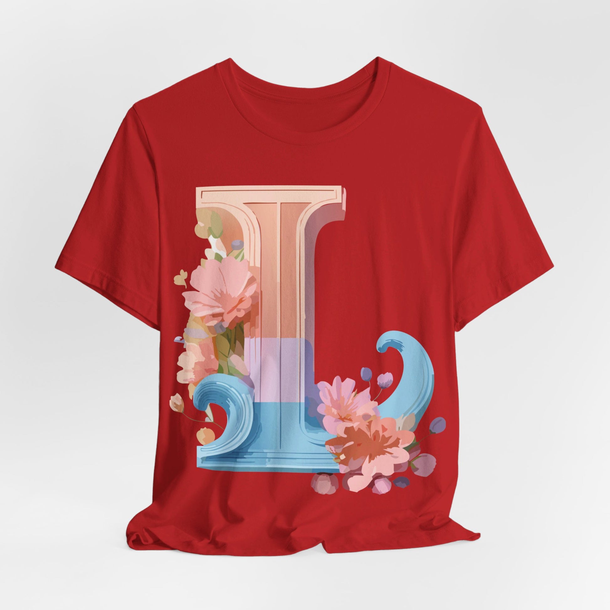 Natural Cotton Tee Shirt - Letters Collection - L Printify
