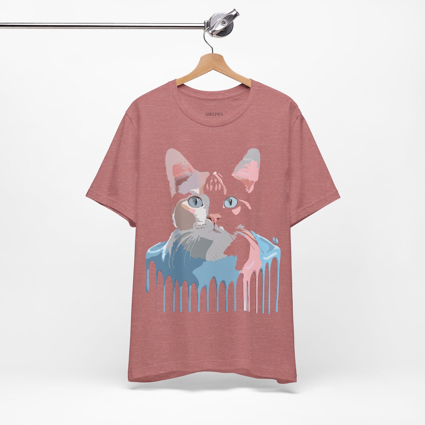Natural Cotton Tee Shirt with Cat Printify