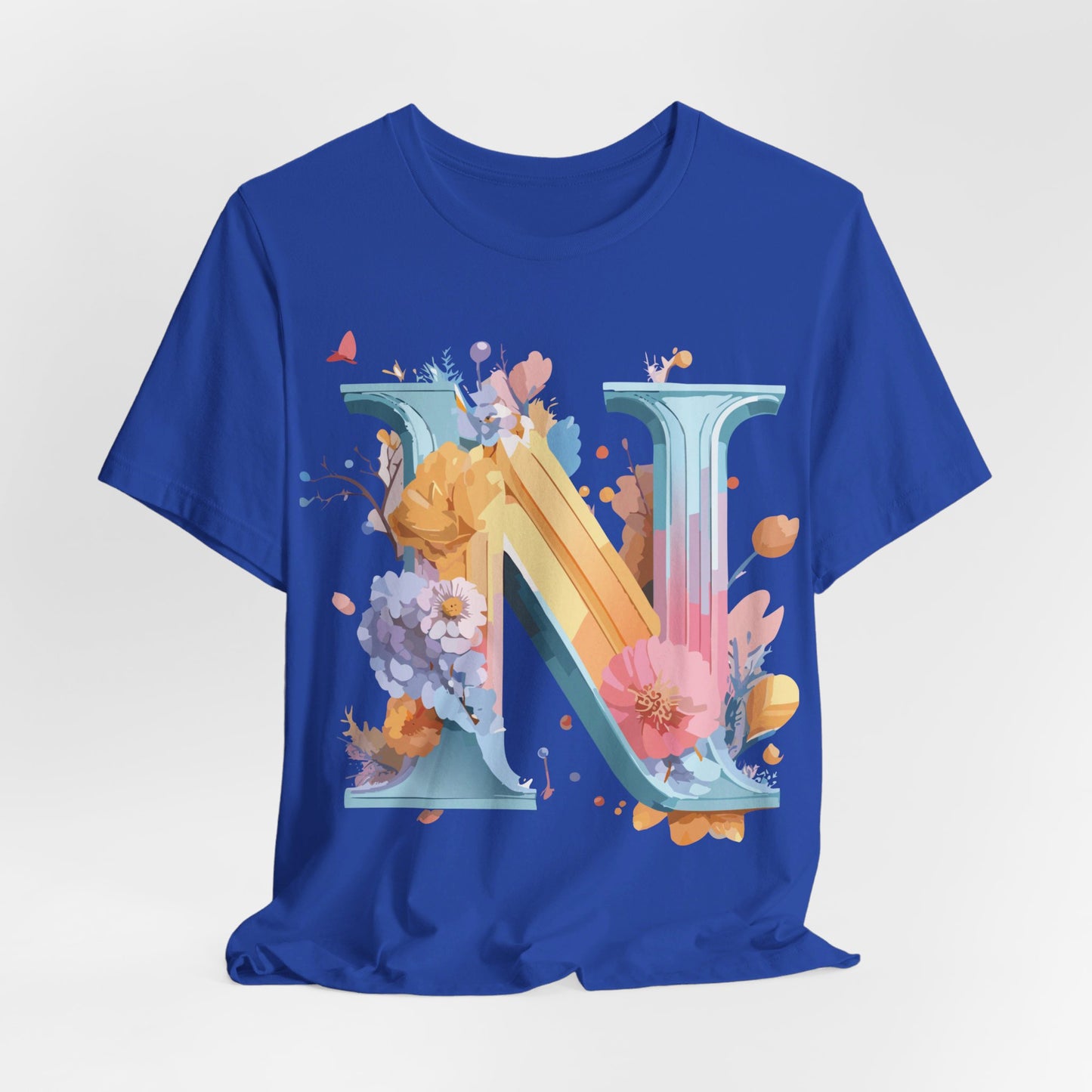 Natural Cotton Tee Shirt - Letters Collection - N Printify