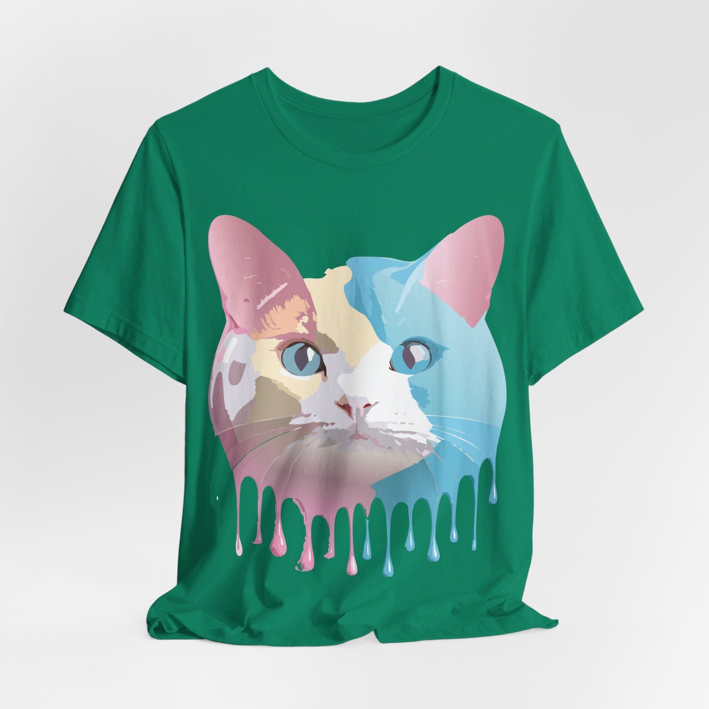Natural Cotton Tee Shirt with Cat Printify