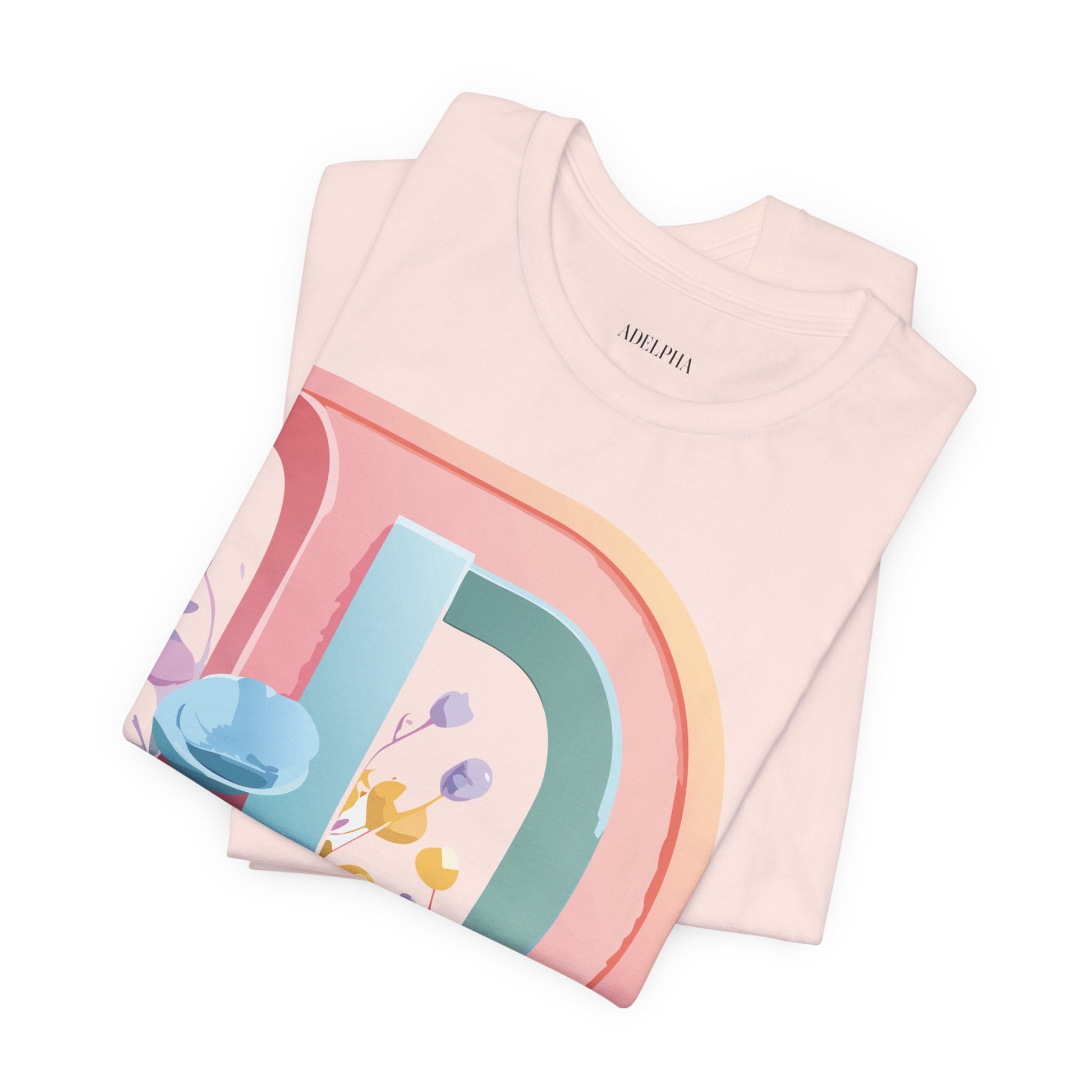 Natural Cotton Tee Shirt - Letters Collection - D Printify