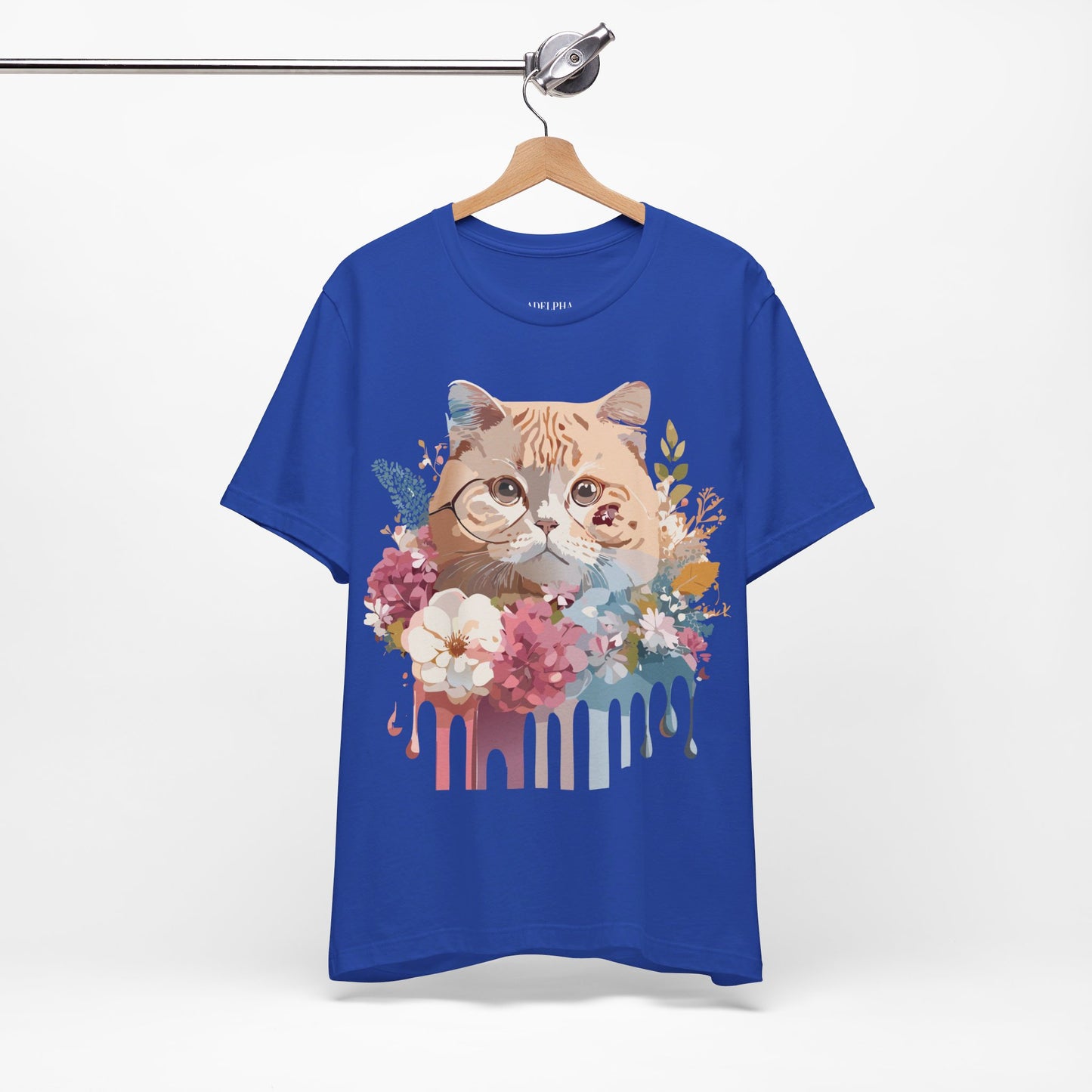 Natural Cotton Tee Shirt with Cat Printify