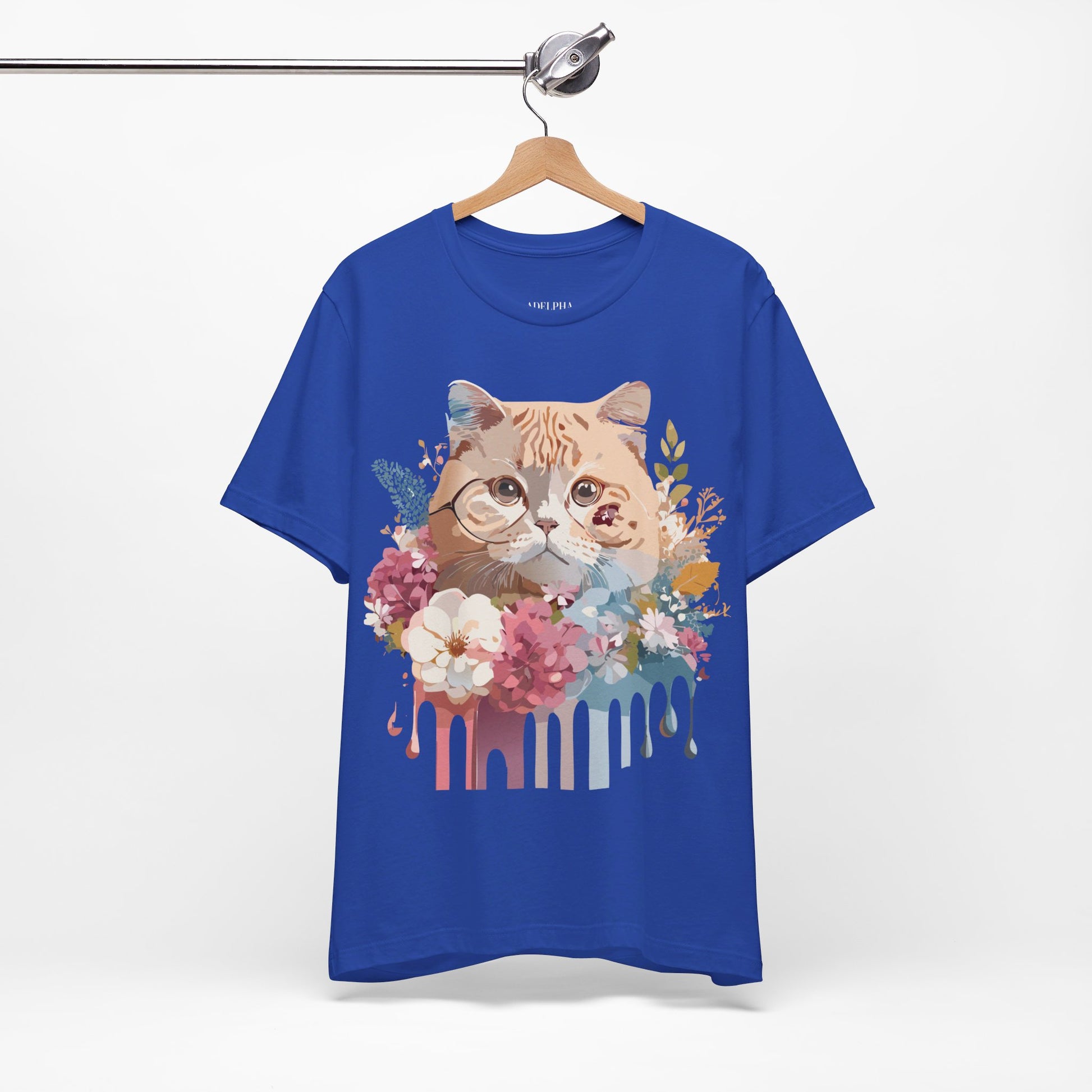Natural Cotton Tee Shirt with Cat Printify