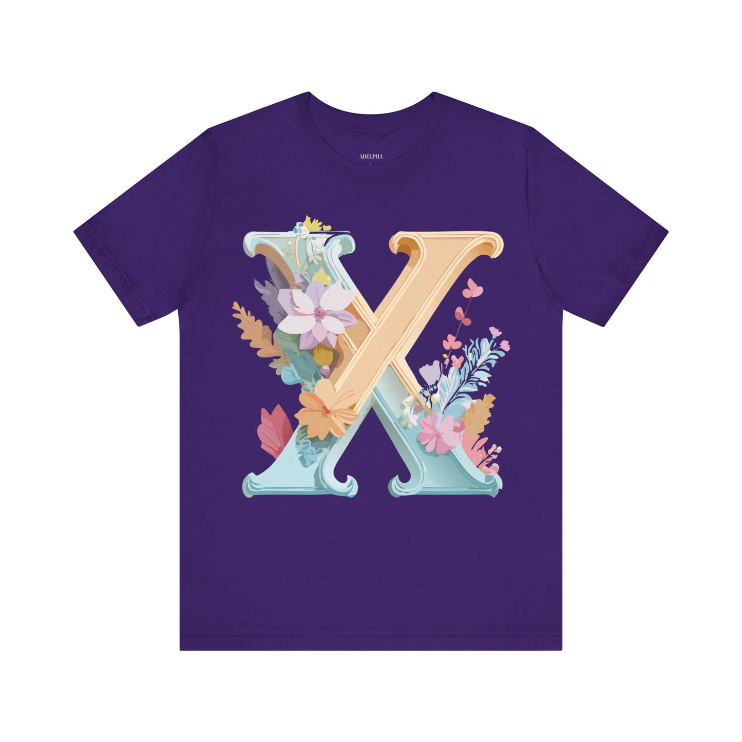 Natural Cotton Tee Shirt - Letters Collection - X Printify