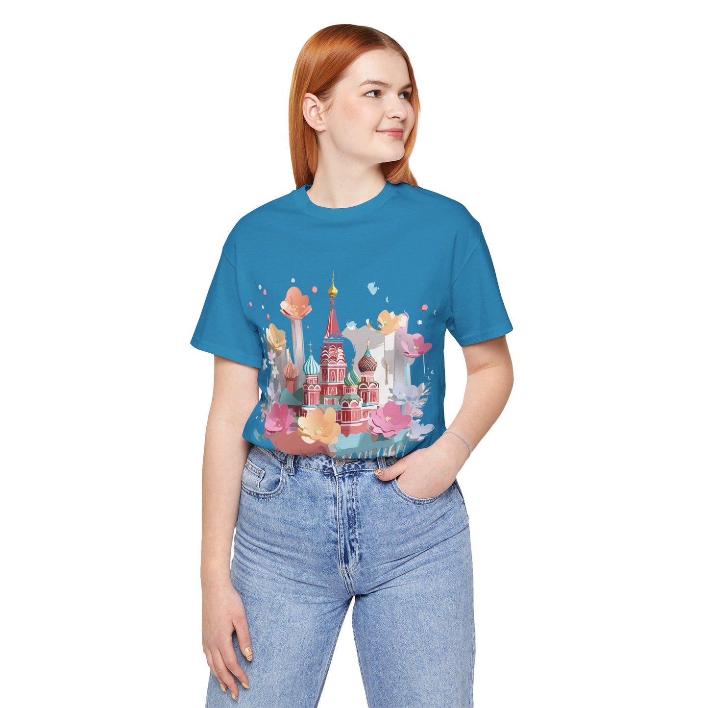 Natural Cotton Tee Shirt - Beautiful Places Collection - Moscow Printify