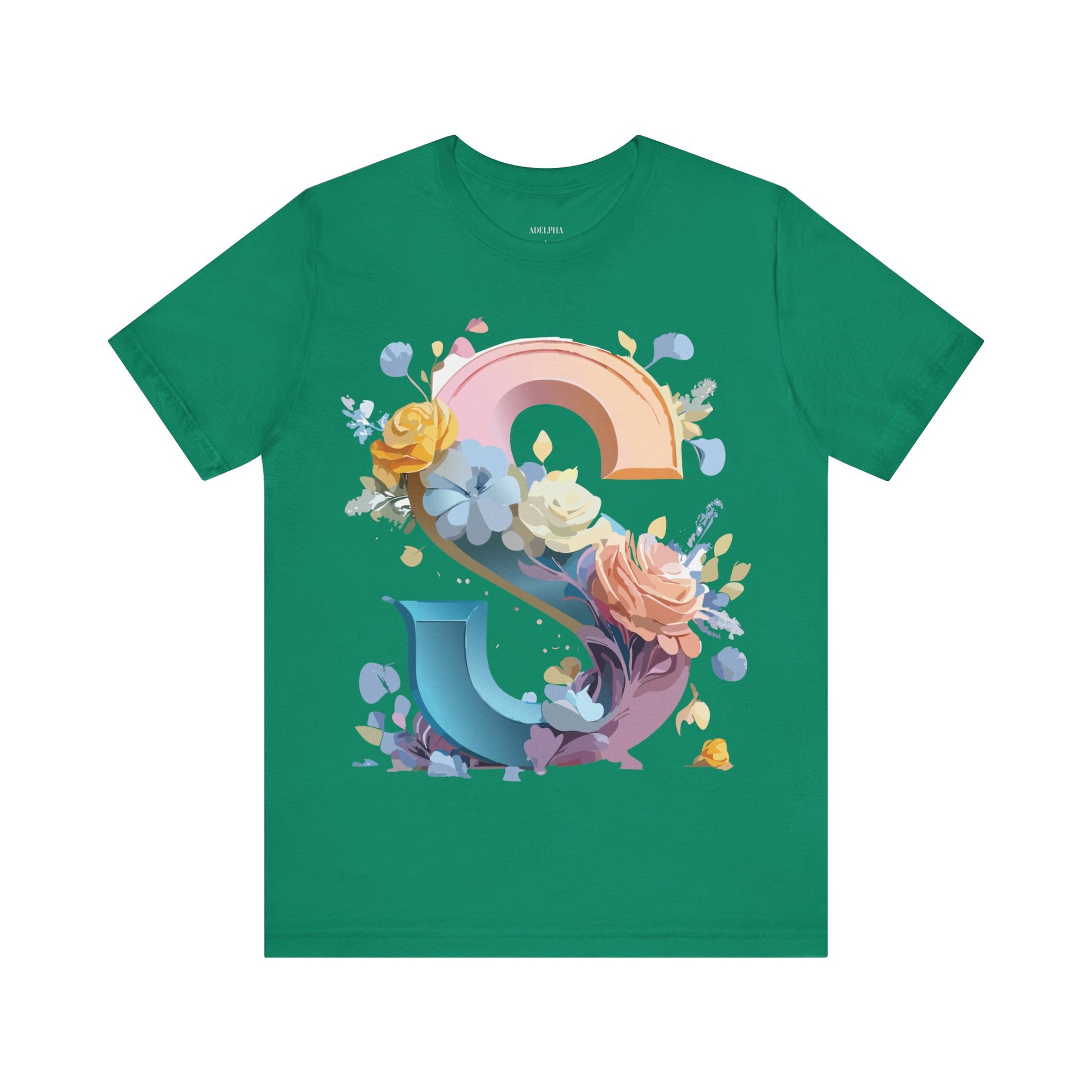 Natural Cotton Tee Shirt - Letters Collection - S Printify
