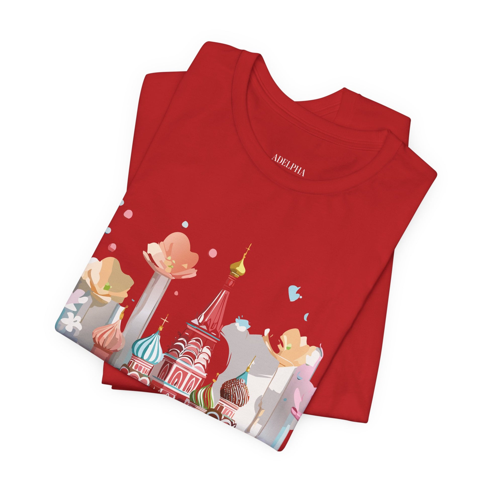 Natural Cotton Tee Shirt - Beautiful Places Collection - Moscow Printify