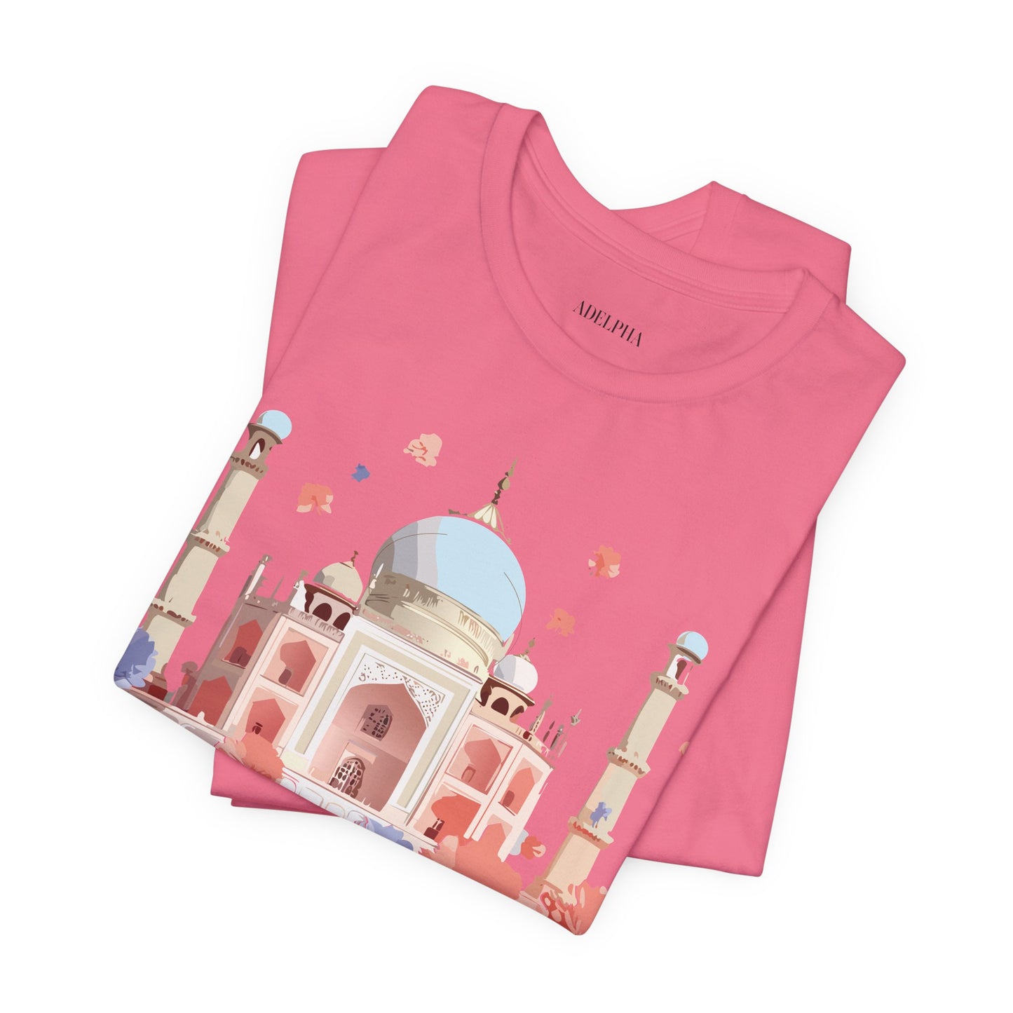 Natural Cotton Tee Shirt - Taj Mahal, India Printify