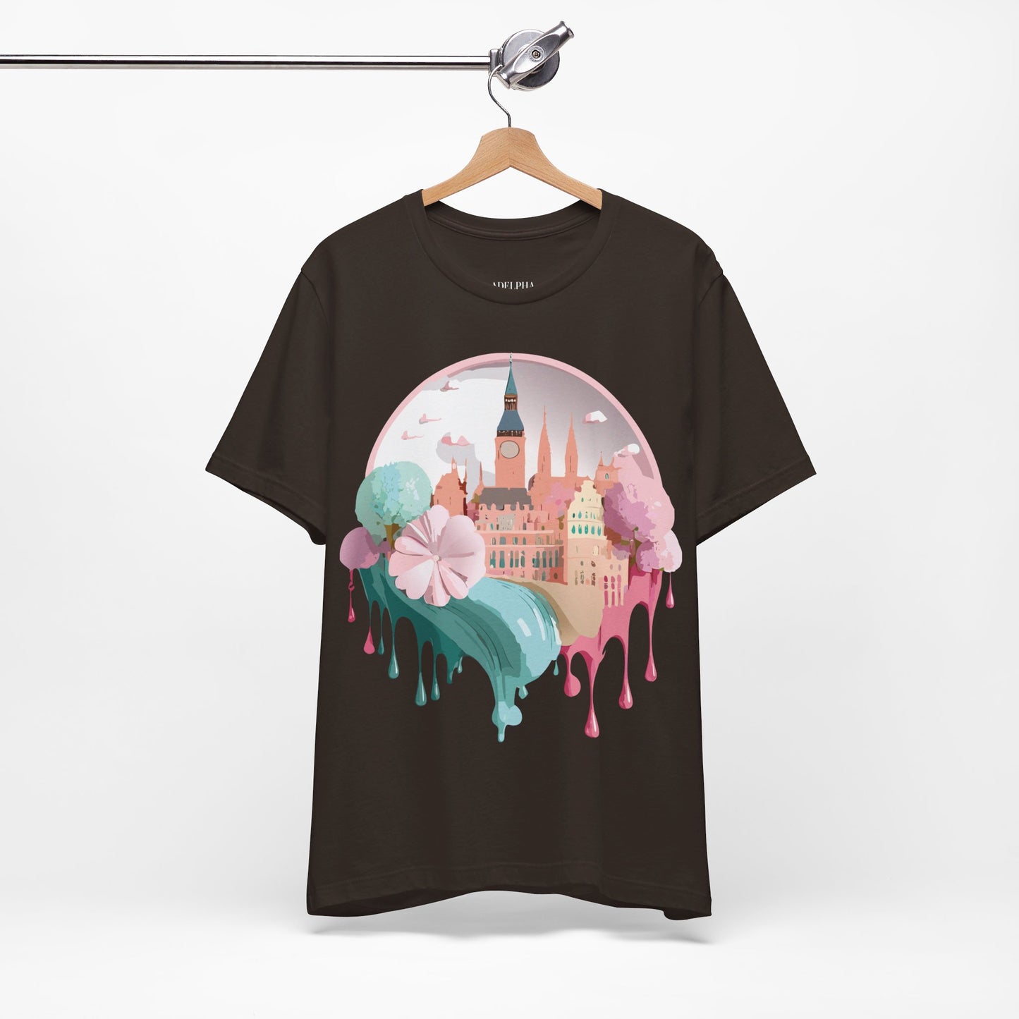 Natural Cotton Tee Shirt - Beautiful Places Collection - Prague Printify