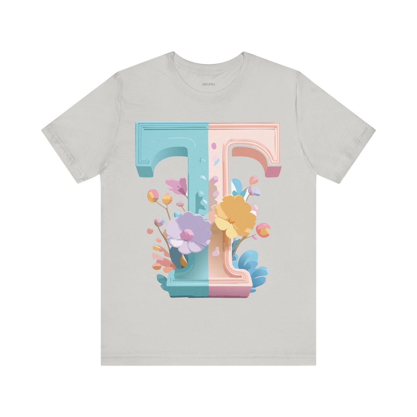 Natural Cotton Tee Shirt - Letters Collection - T Printify
