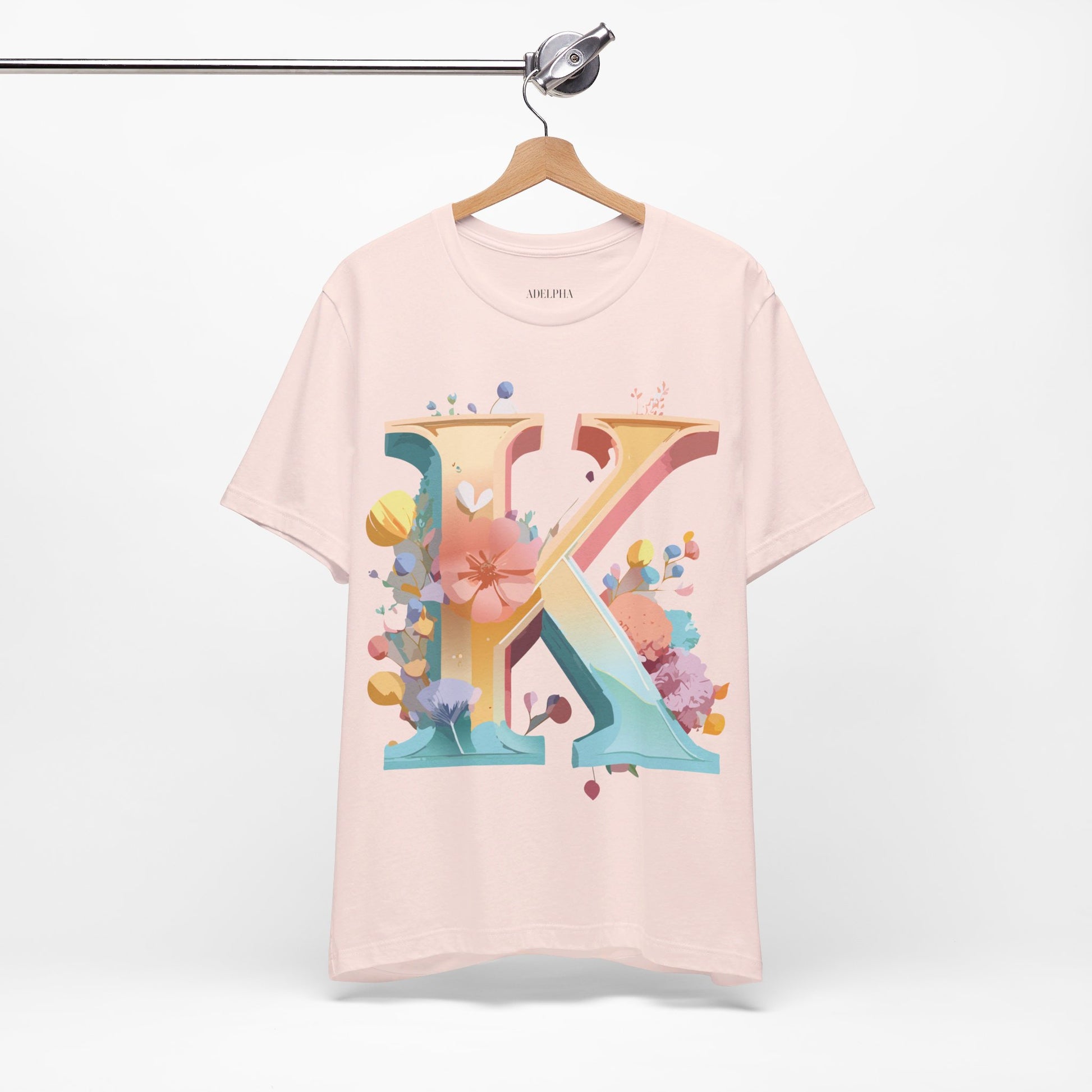 Natural Cotton Tee Shirt - Letters Collection - K Printify