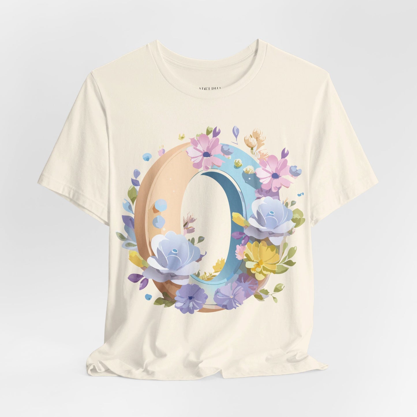 Natural Cotton Tee Shirt - Letters Collection - O Printify