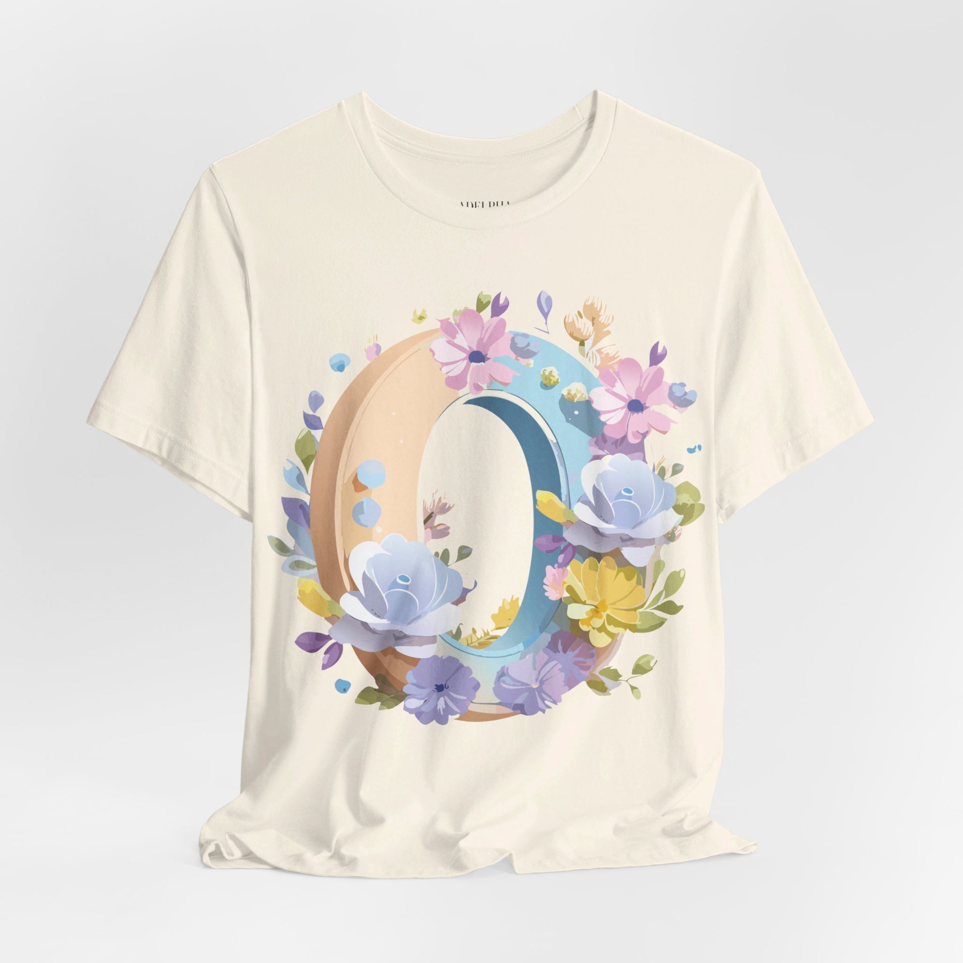 Natural Cotton Tee Shirt - Letters Collection - O Printify