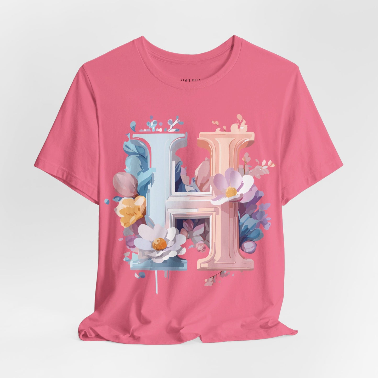 Natural Cotton Tee Shirt - Letters Collection - H Printify