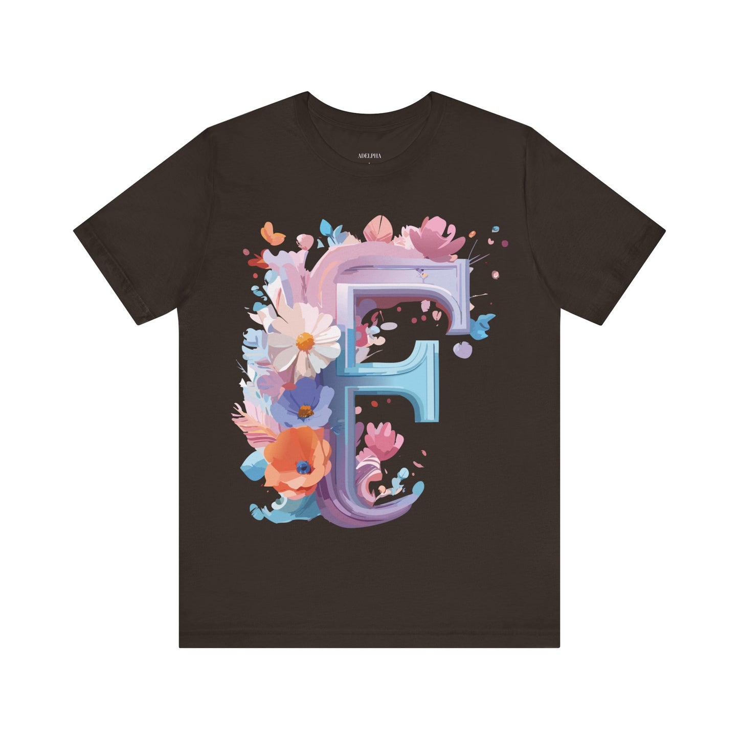 Natural Cotton Tee Shirt - Letters Collection - F Printify