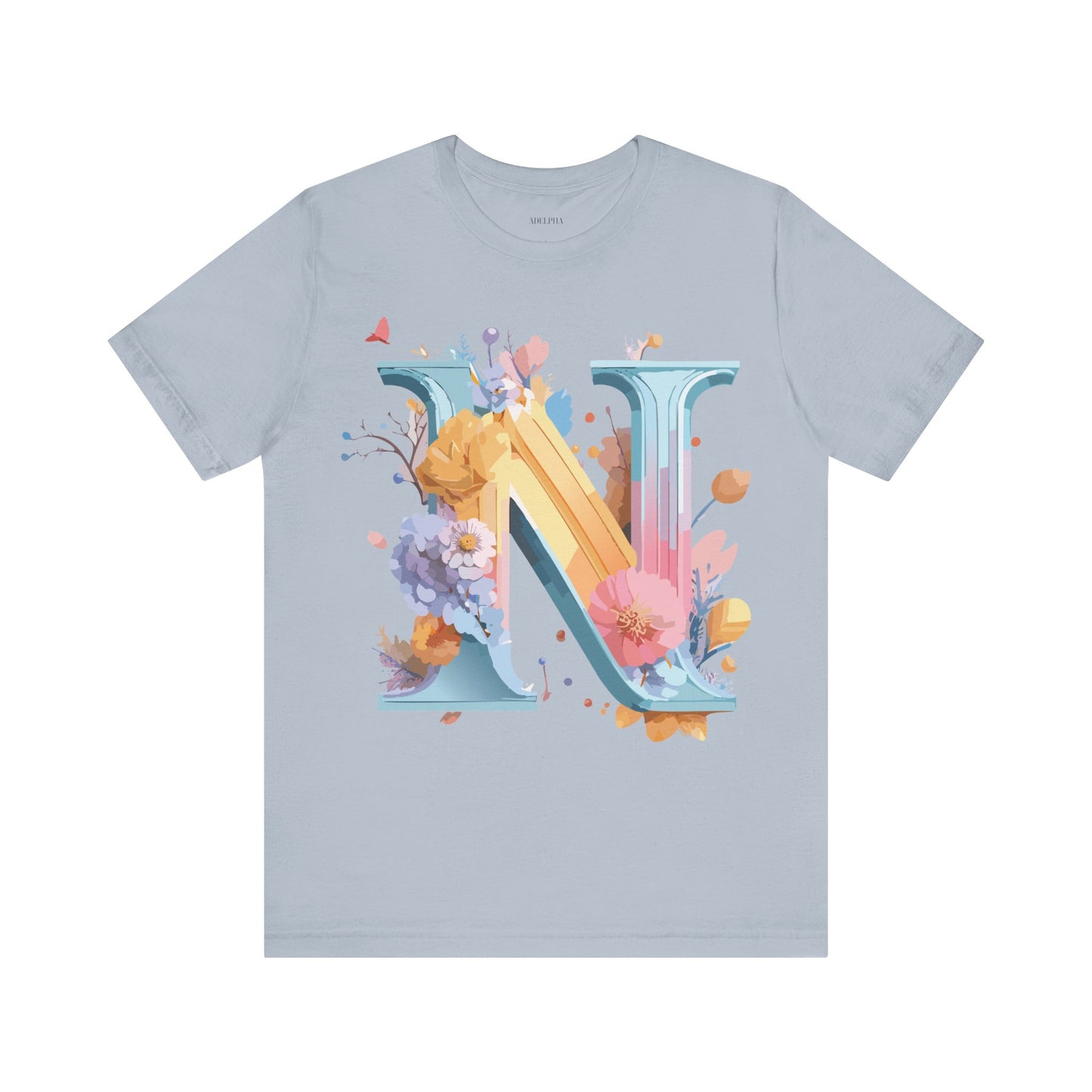Natural Cotton Tee Shirt - Letters Collection - N Printify