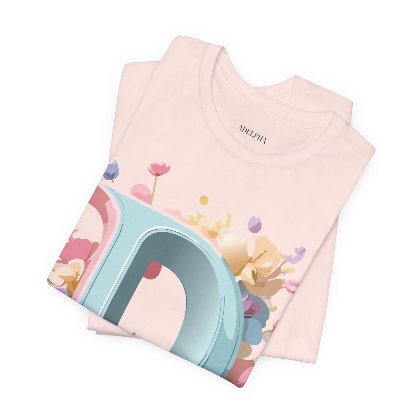 Natural Cotton Tee Shirt - Letters Collection - D Printify