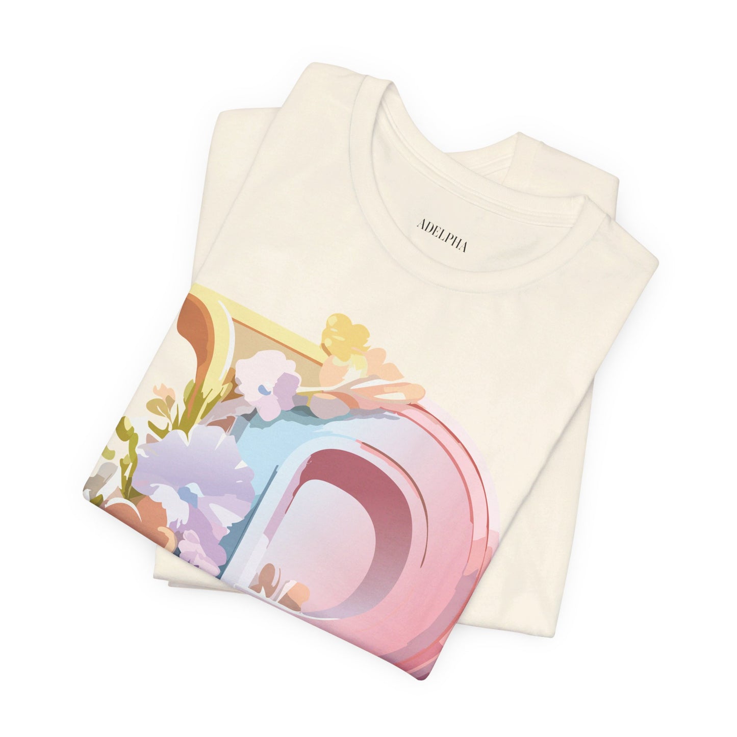 Natural Cotton Tee Shirt - Letters Collection - P Printify