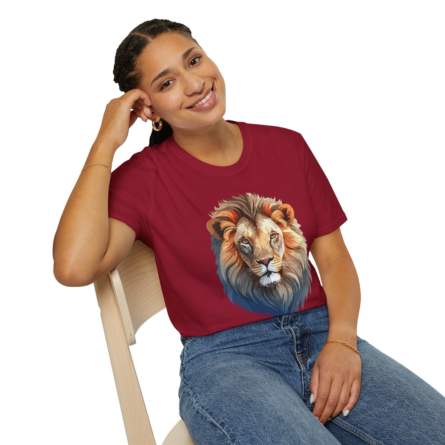 Lion Shirt, Shirt with Lion, Floral Lion Tee, Shirt with Animals