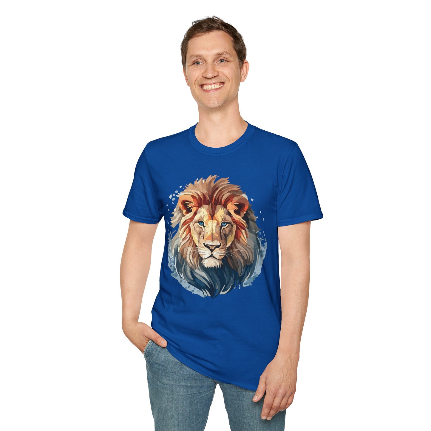 Lion Shirt, Shirt with Lion, Floral Lion Tee, Shirt with Animals
