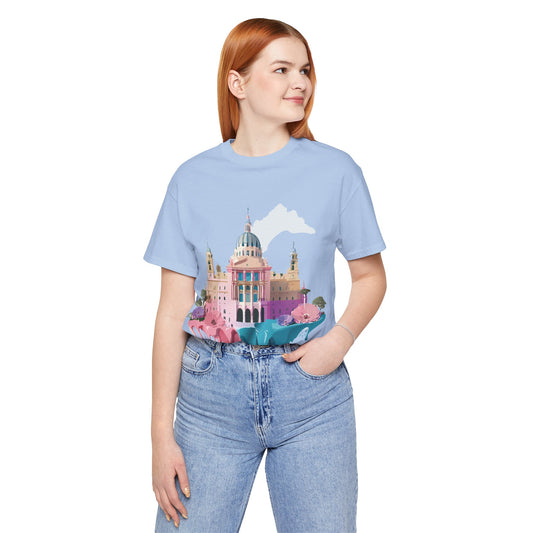 Natural Cotton Tee Shirt - Beautiful Places Collection - Madrid Printify