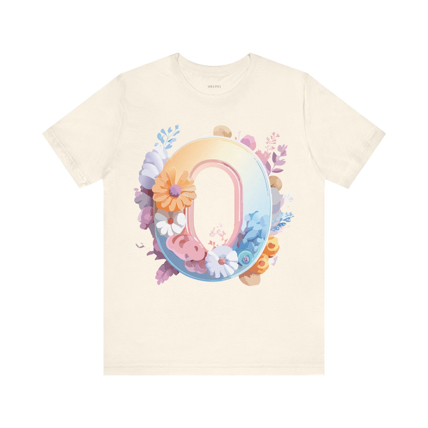 Natural Cotton Tee Shirt - Letters Collection - O Printify