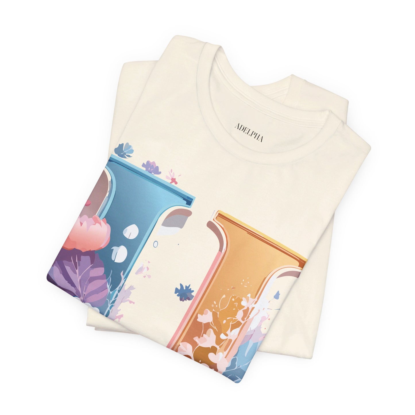 Natural Cotton Tee Shirt - Letters Collection - U Printify