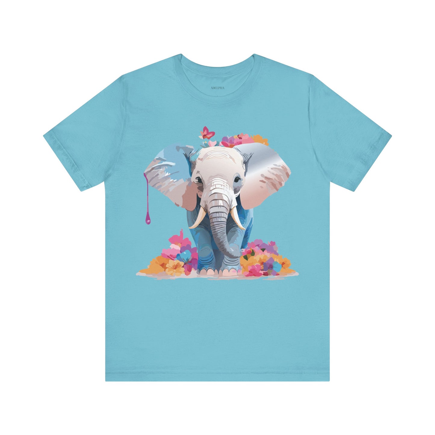 Natural Cotton Tee Shirt with Elephant Printify