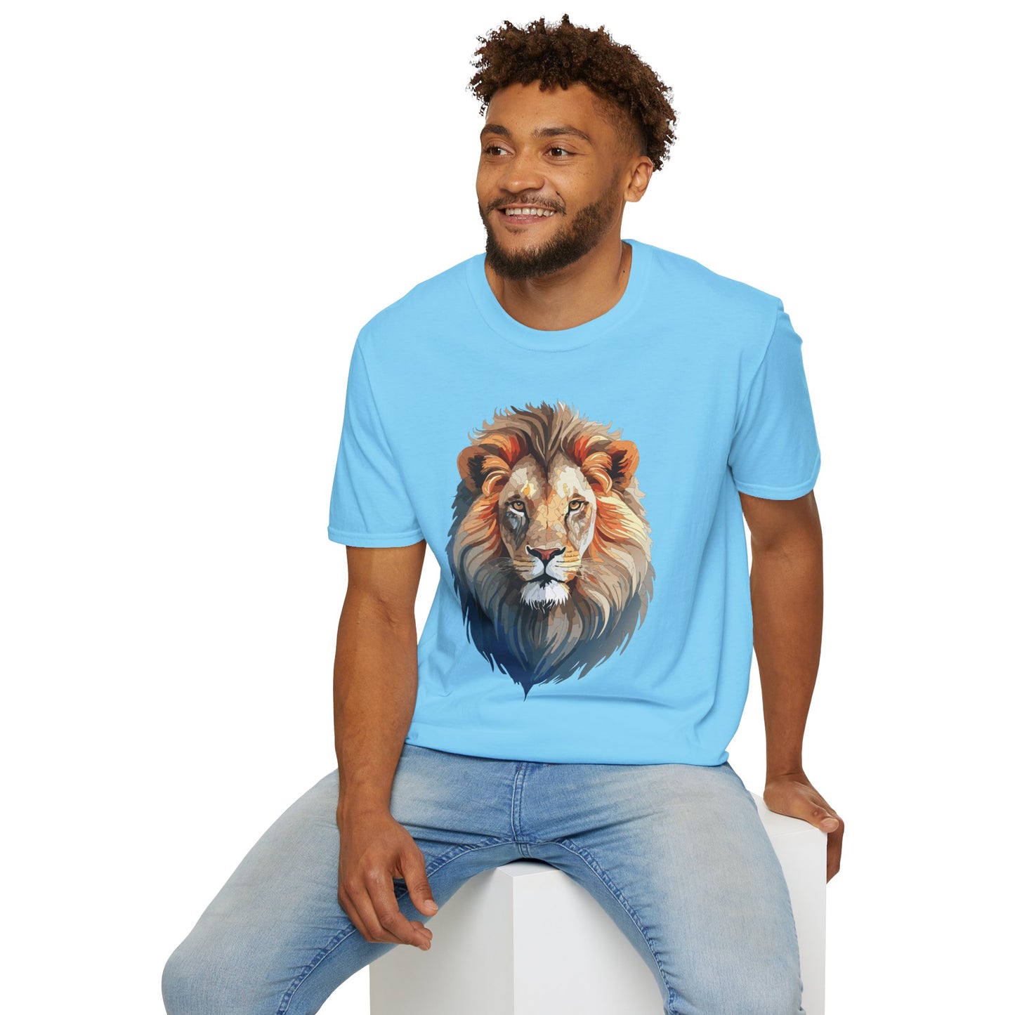 Lion Shirt, Shirt with Lion, Floral Lion Tee, Shirt with Animals