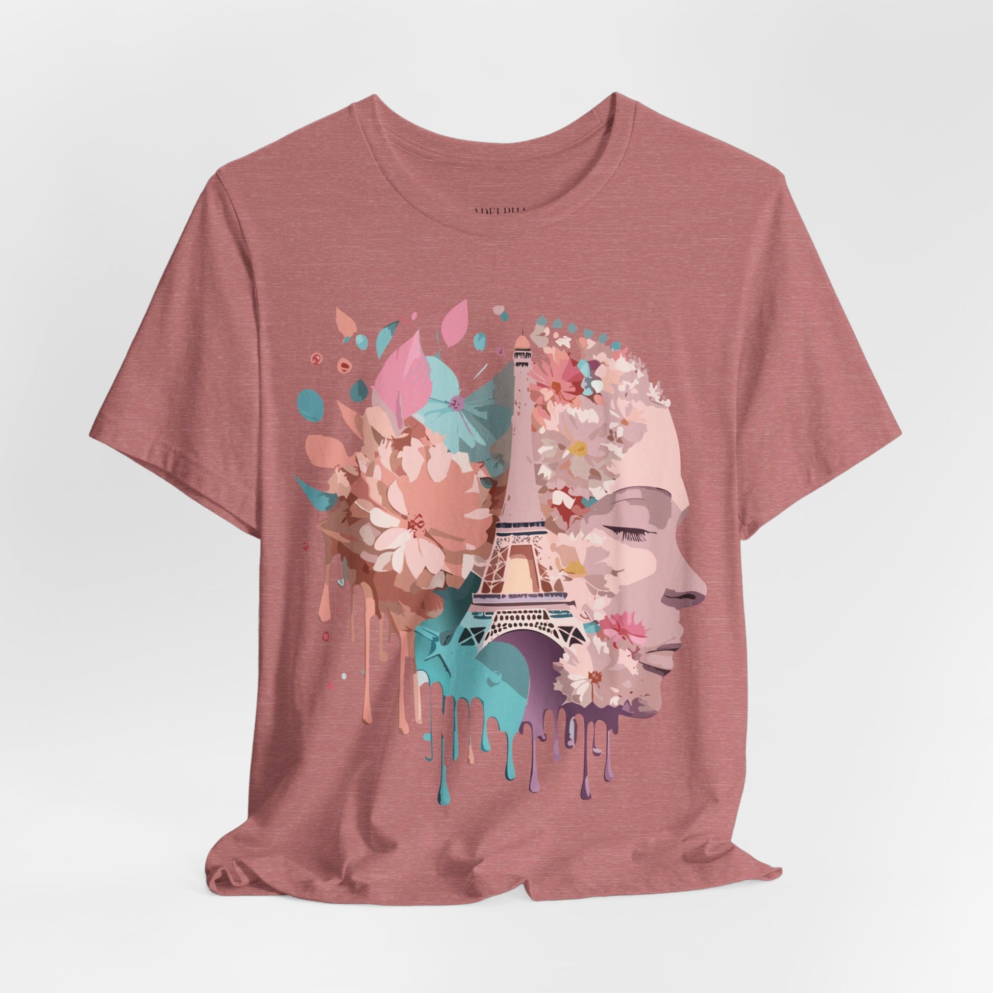 Natural Cotton Tee Shirt - Beautiful Places Collection - Paris Printify