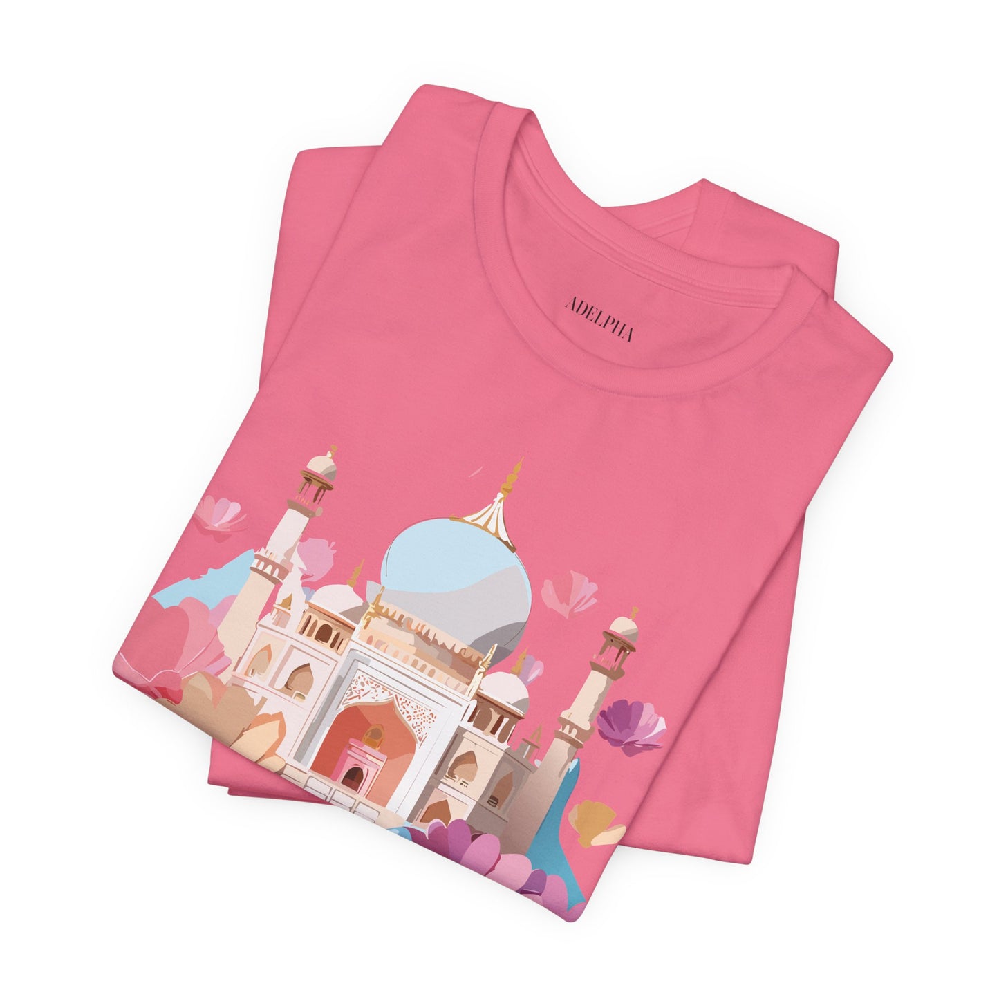 Natural Cotton Tee Shirt - Taj Mahal, India Printify