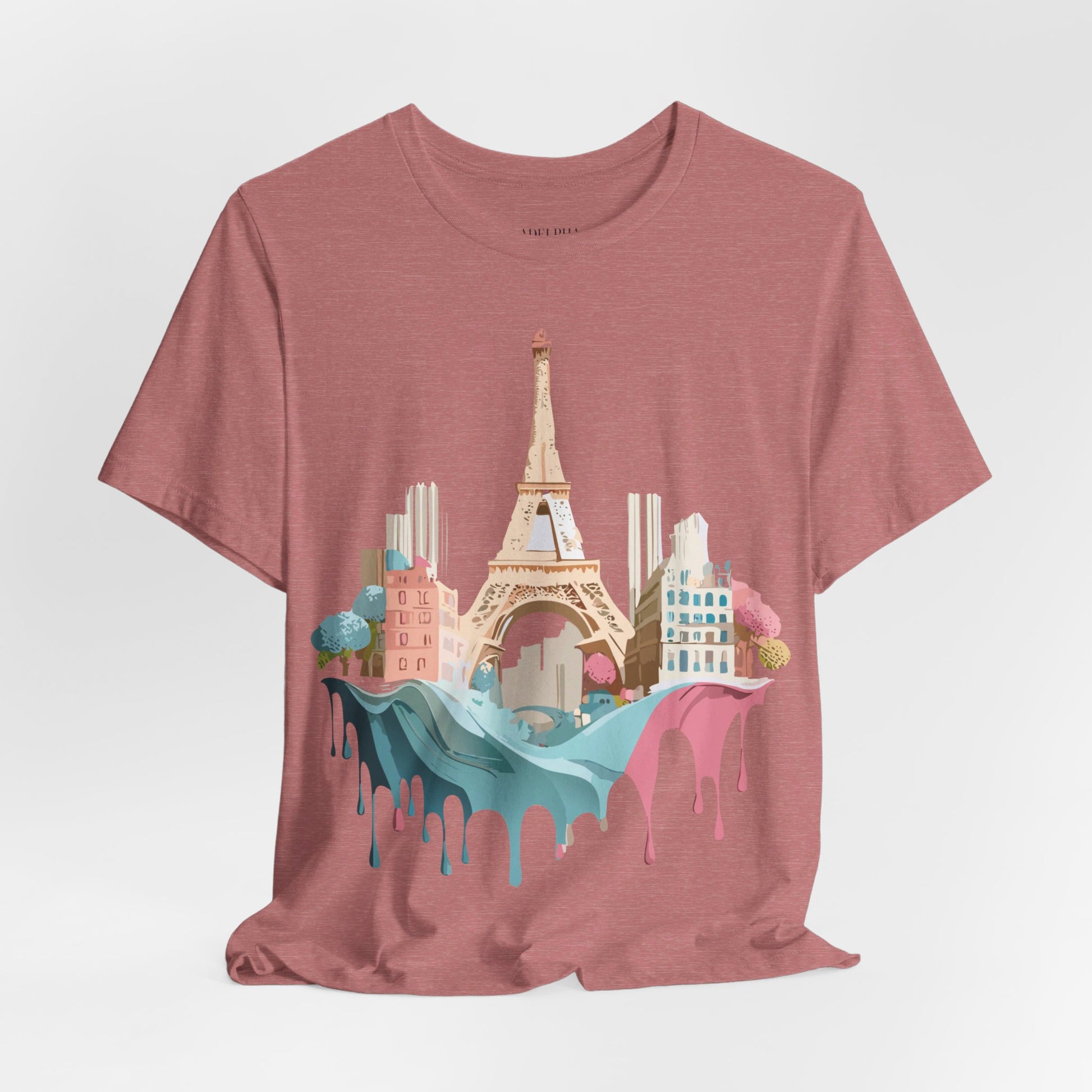 Natural Cotton Tee Shirt - Beautiful Places Collection - Paris Printify