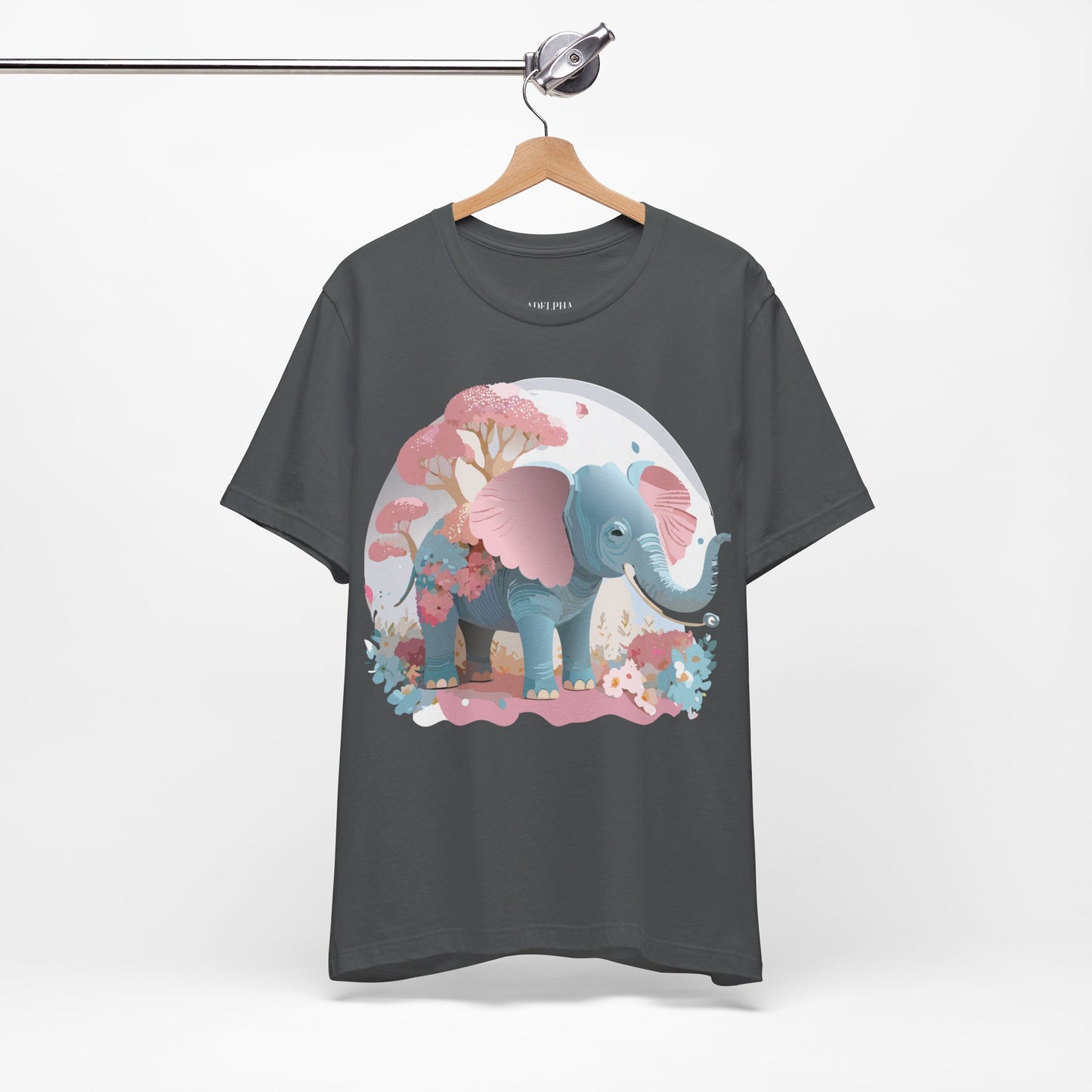 Natural Cotton Tee Shirt with Elephant Printify