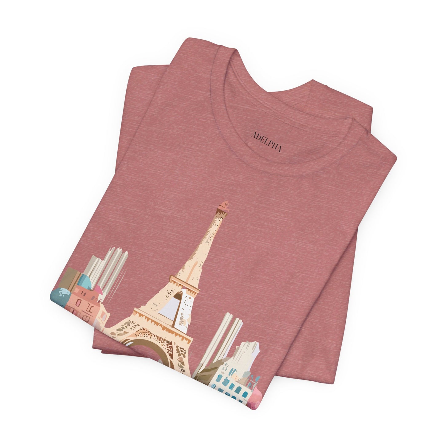 Natural Cotton Tee Shirt - Beautiful Places Collection - Paris Printify
