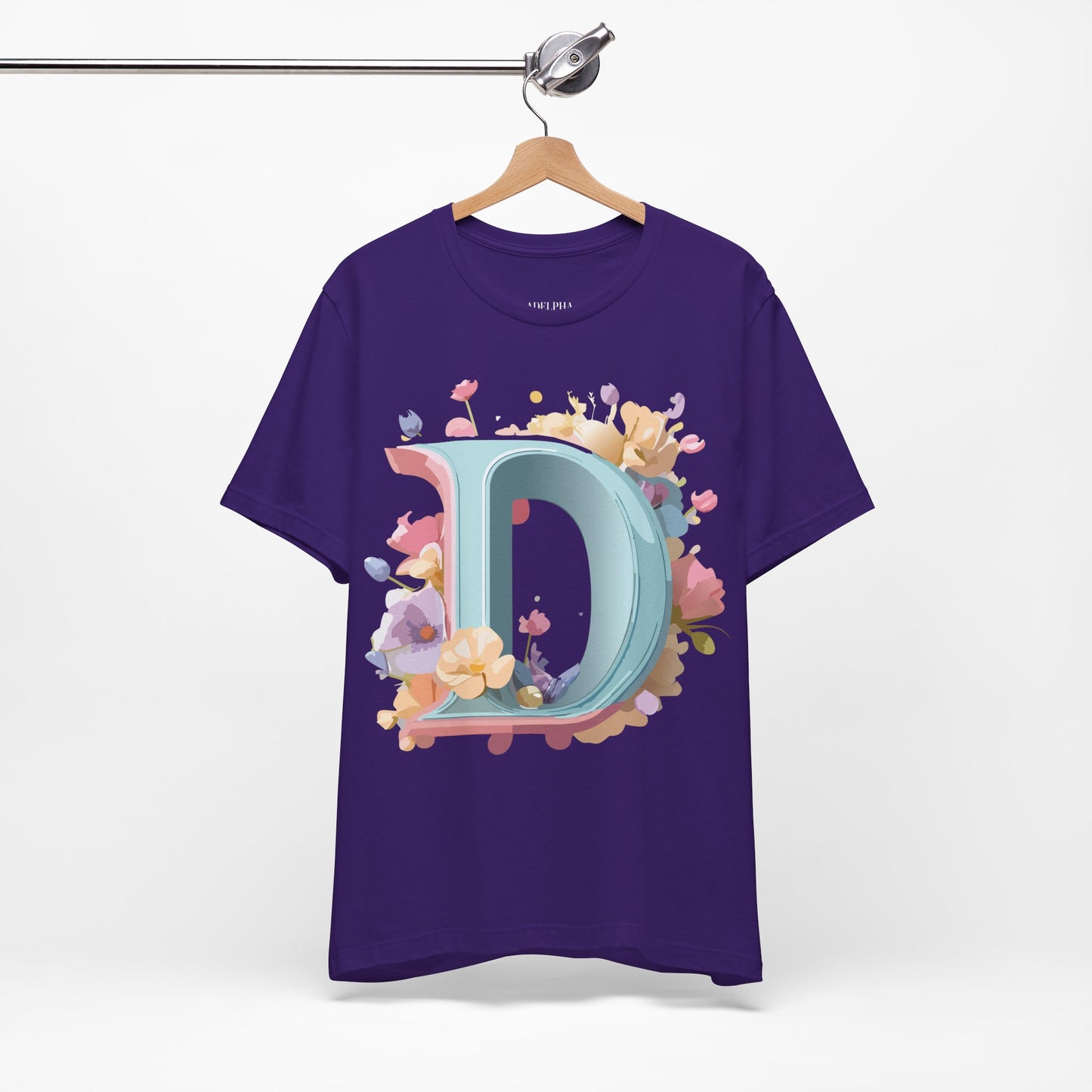 Natural Cotton Tee Shirt - Letters Collection - D Printify