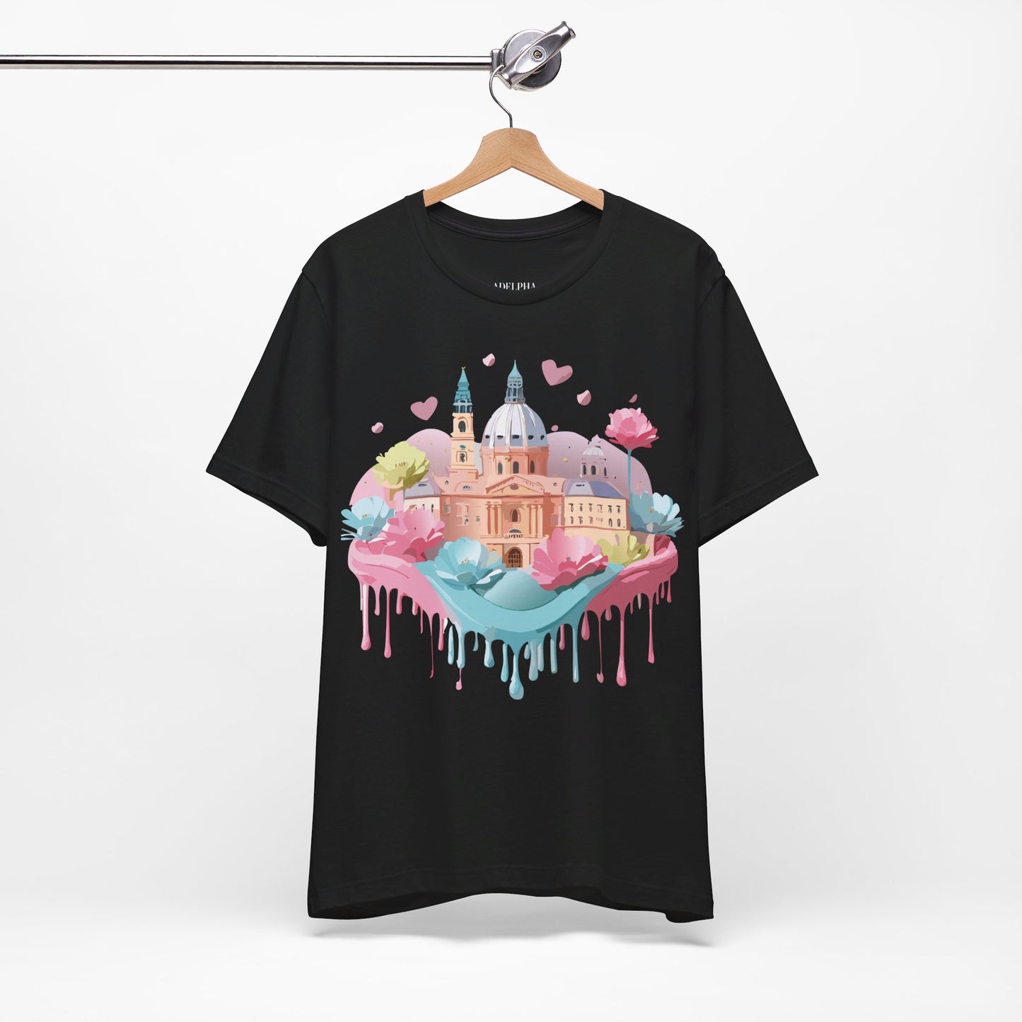 Natural Cotton Tee Shirt - Beautiful Places Collection - Prague Printify