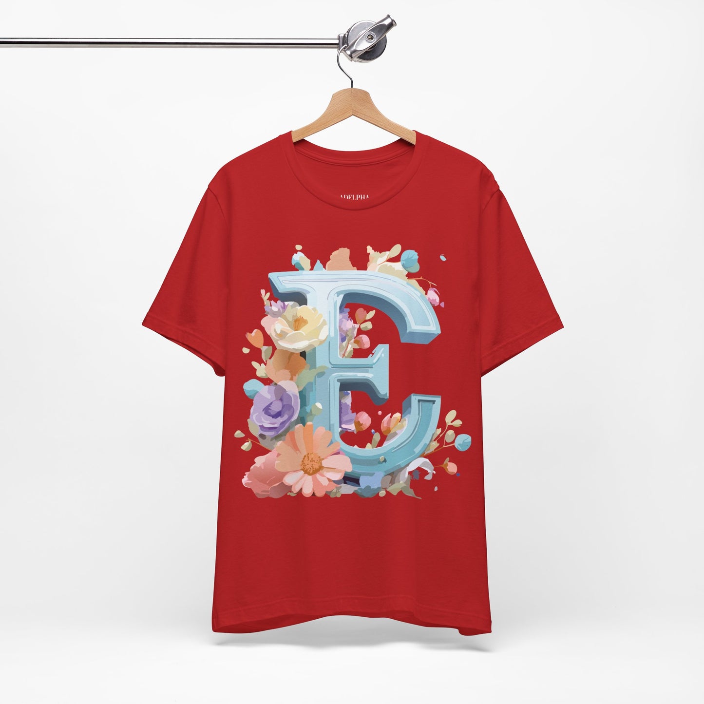 Natural Cotton Tee Shirt - Letters Collection - E Printify