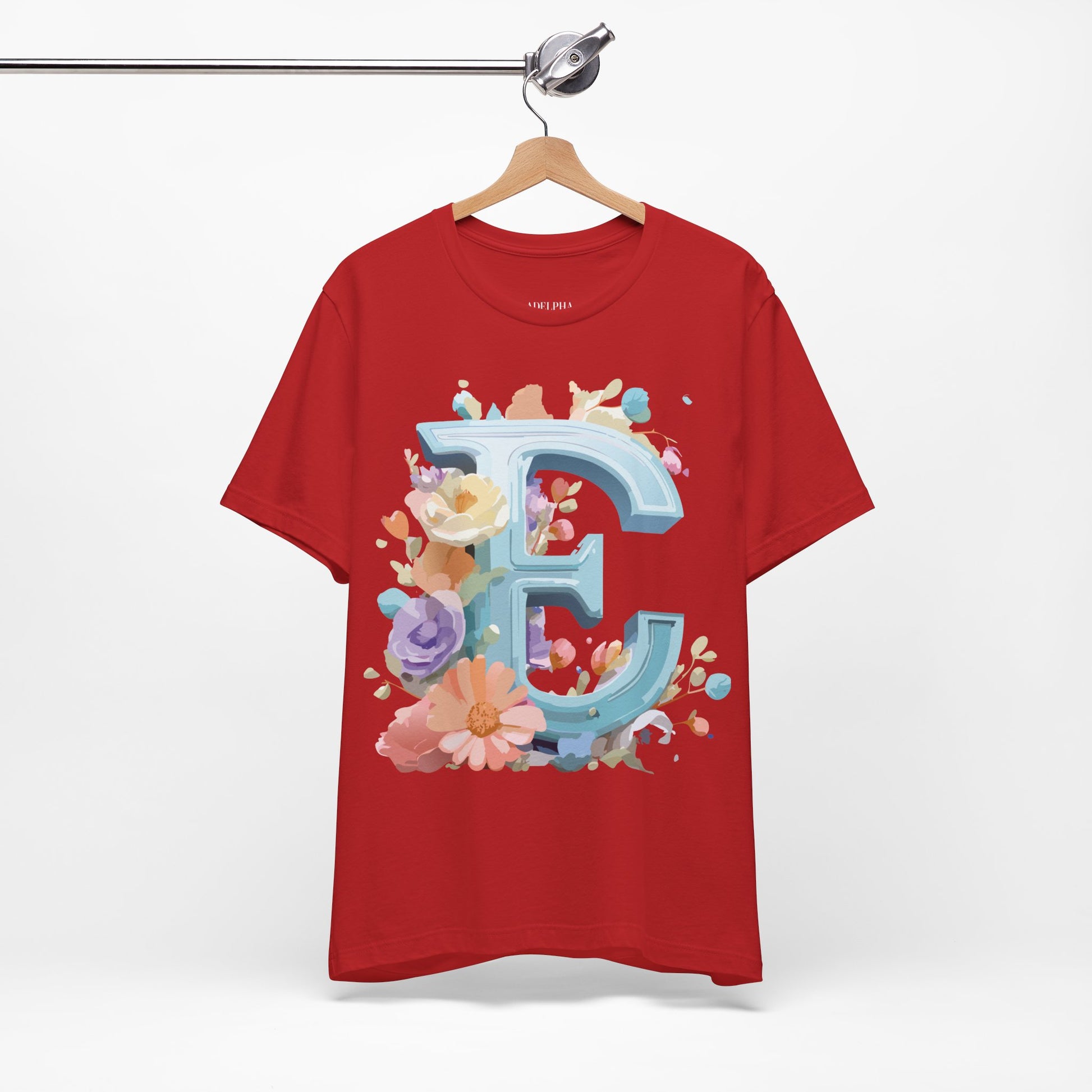 Natural Cotton Tee Shirt - Letters Collection - E Printify
