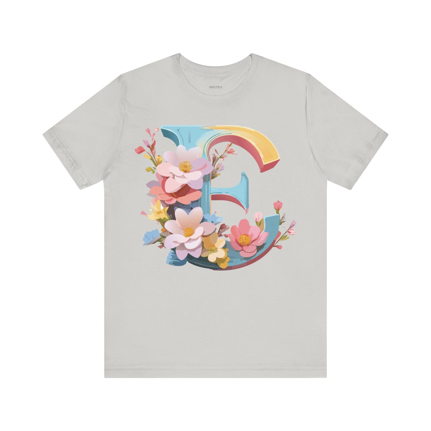 Natural Cotton Tee Shirt - Letters Collection - E Printify