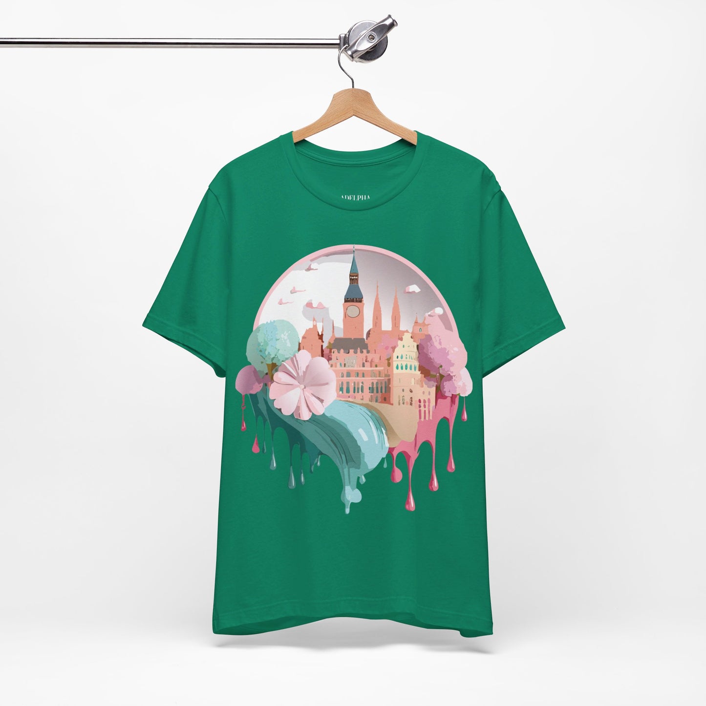 Natural Cotton Tee Shirt - Beautiful Places Collection - Prague Printify