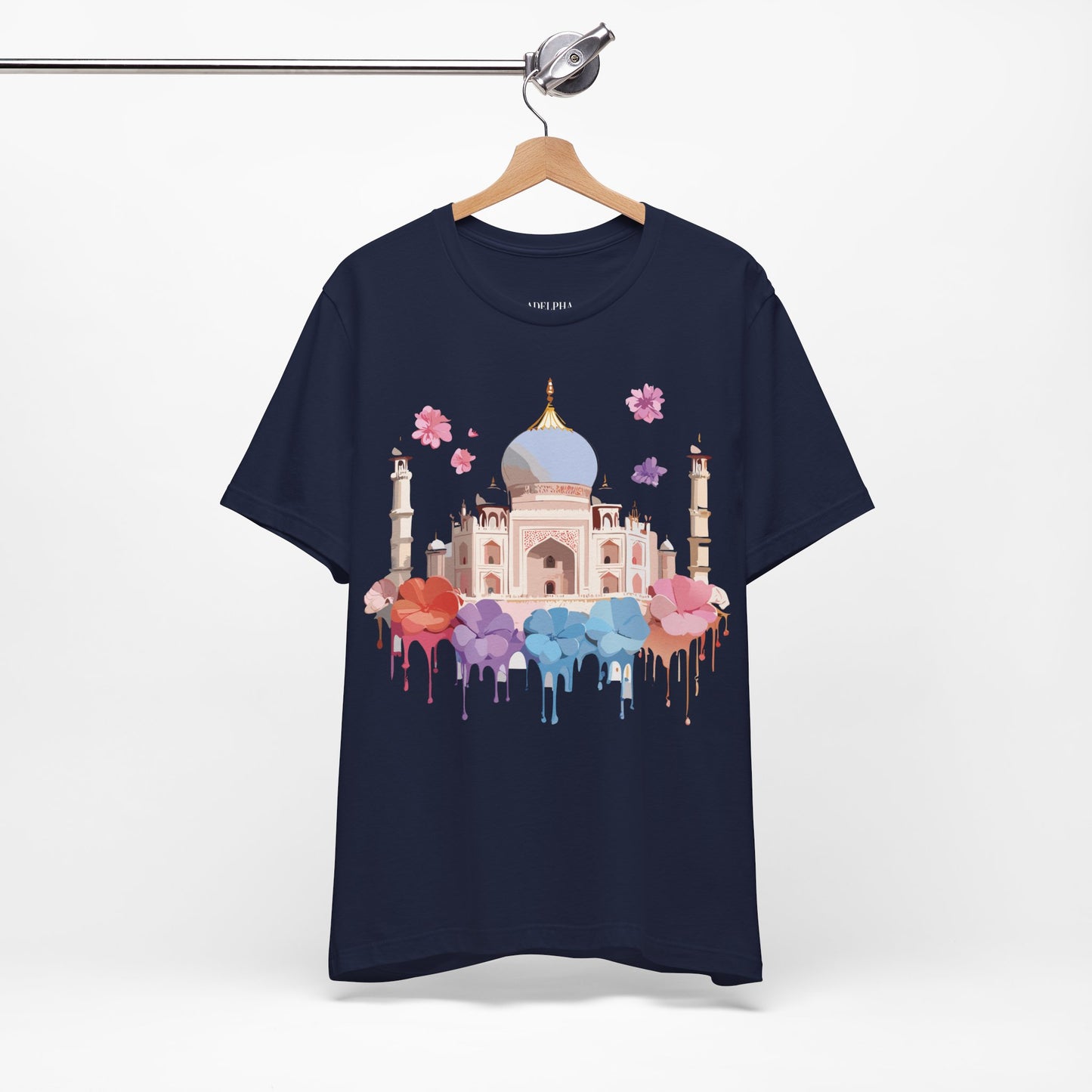 Natural Cotton Tee Shirt - Taj Mahal, India Printify