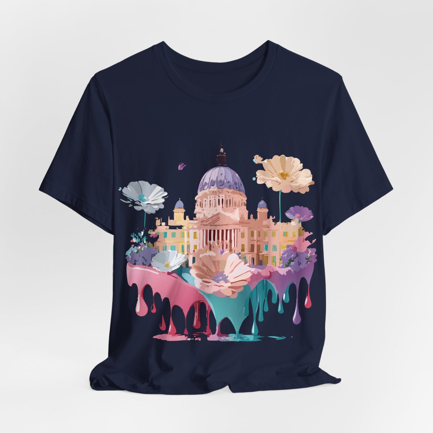 Natural Cotton Tee Shirt - Beautiful Places Collection - Madrid Printify