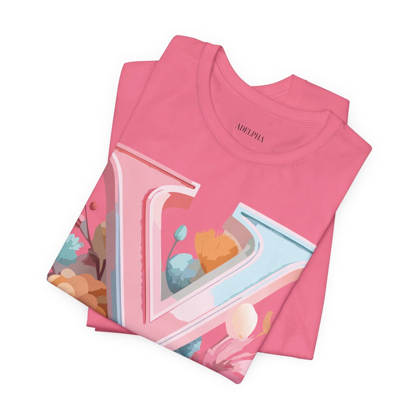 Natural Cotton Tee Shirt - Letters Collection - Y Printify