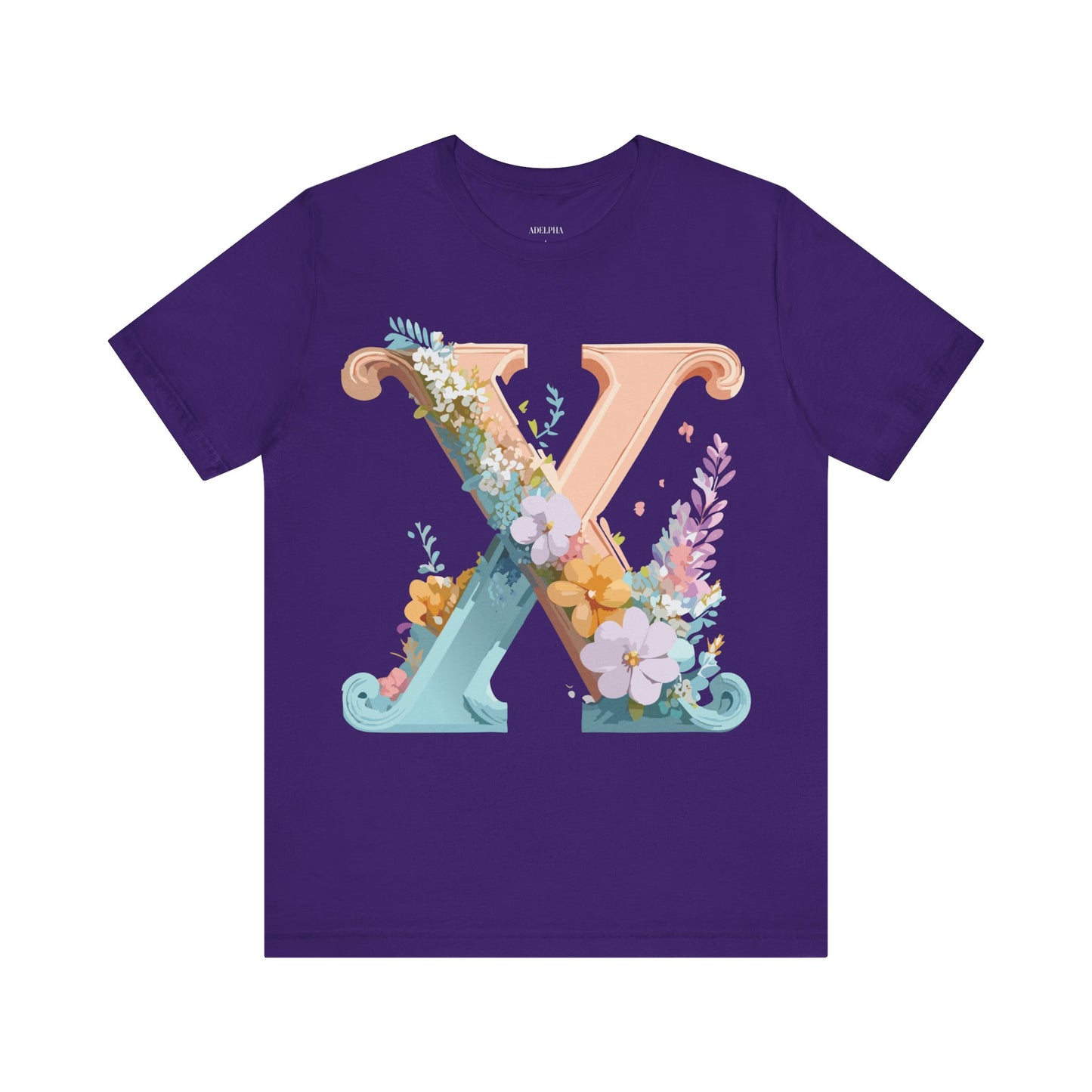 Natural Cotton Tee Shirt - Letters Collection - X Printify