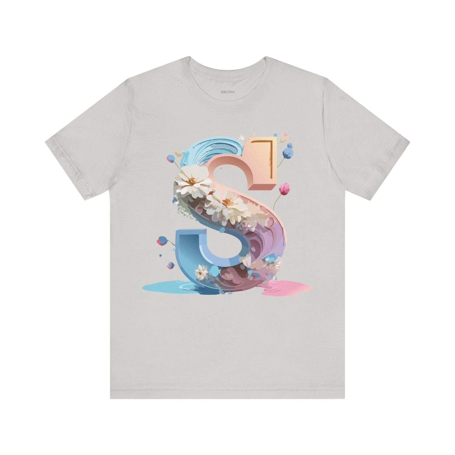 Natural Cotton Tee Shirt - Letters Collection - S Printify