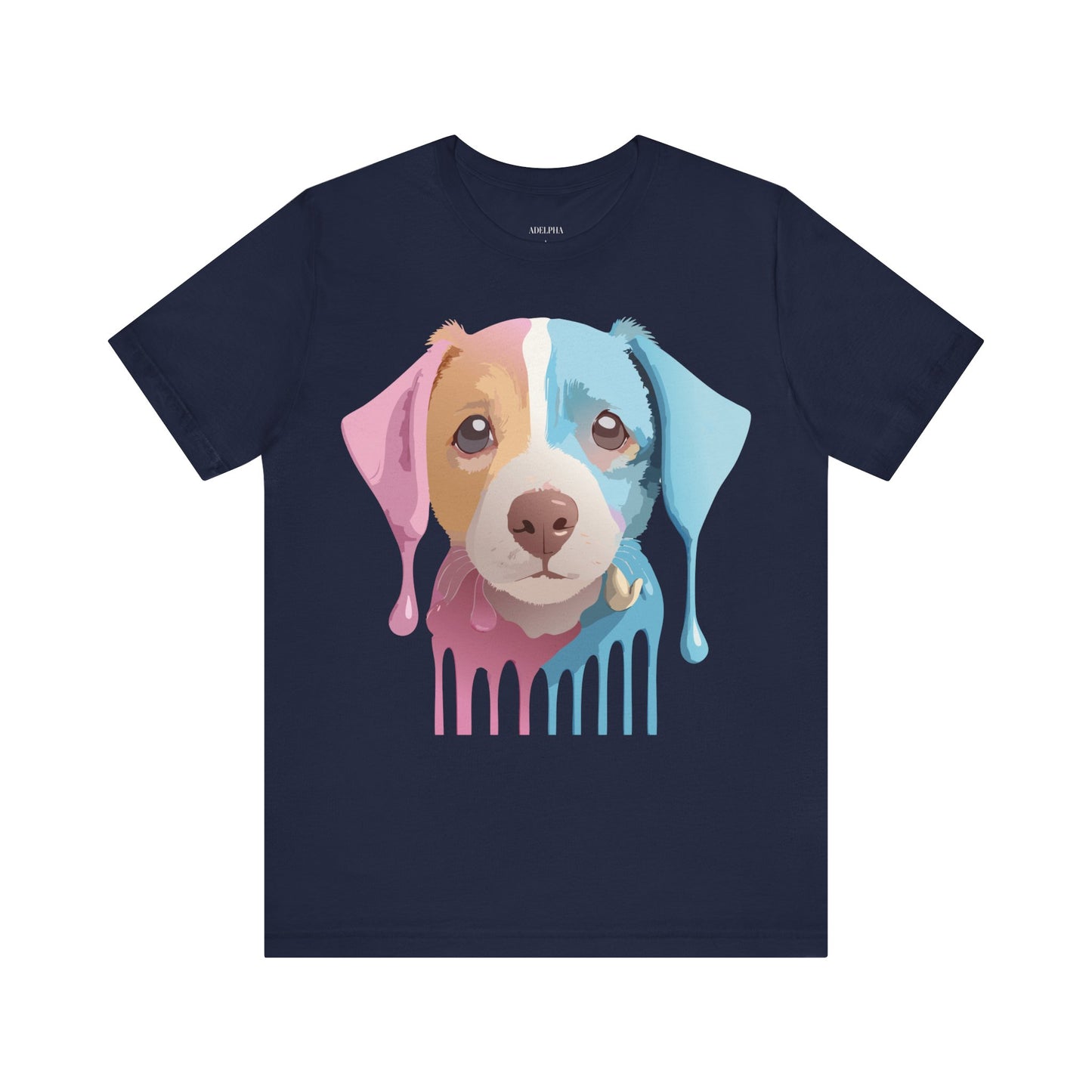 Natural Cotton Tee Shirt with Dog Printify